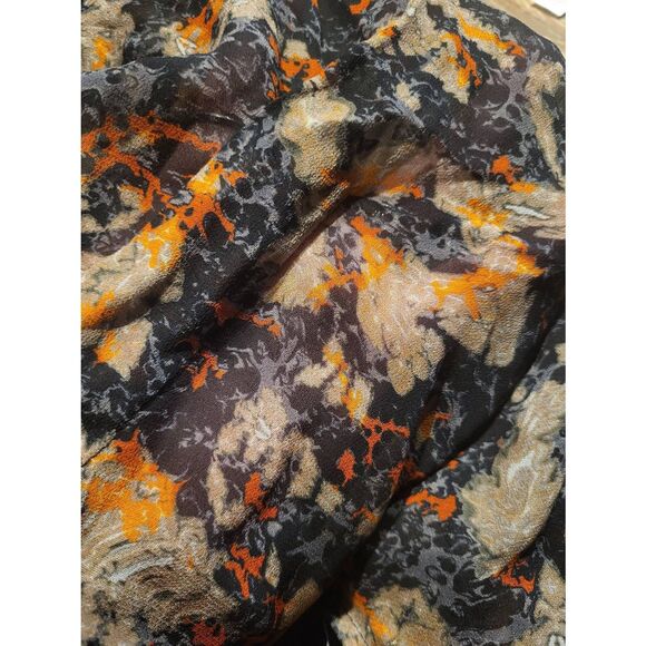 IRO Paris Dress Women's XS Khaki Black Jorma Midi Boho Vintage Long Sleeve - Picture 6 of 6